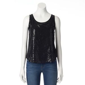 Apt 9 black sequin tank